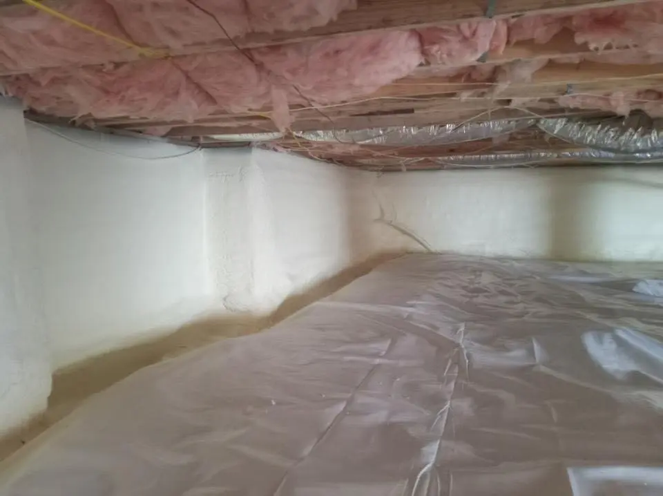 Crawl space encapsulation with closed-cell spray foam for Attic Insulation in Brownfield